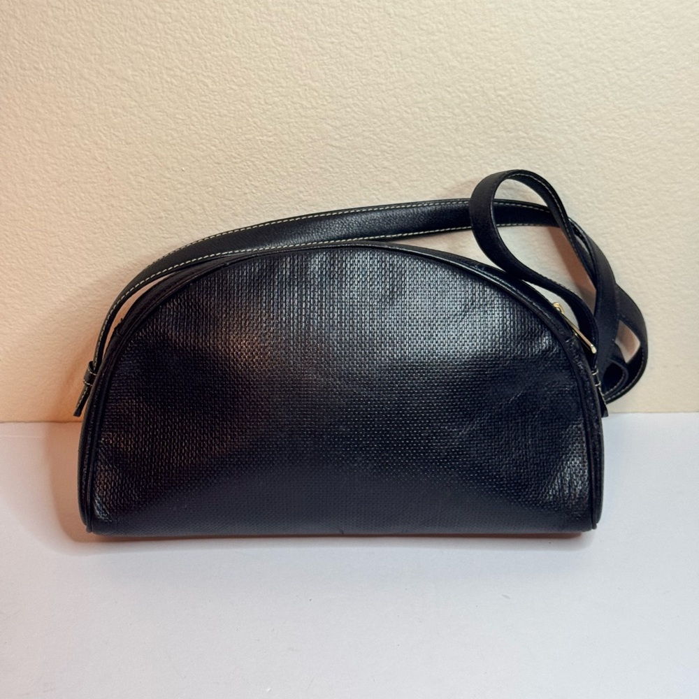 LANCEL Vintage Black Leather Crossbody Bag - Picture 6 of 12